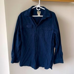 Navy L.L Bean flannel shirt. L